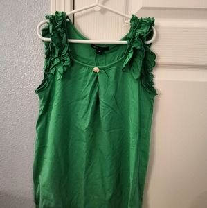 Gap Green Ruffle Sleeve with Seashell